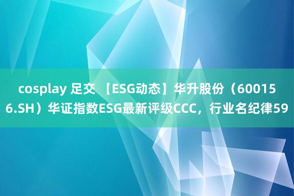 cosplay 足交 【ESG动态】华升股份（600156.SH）华证指数ESG最新评级CCC，行业名纪律59