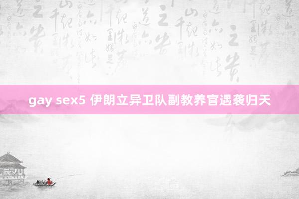 gay sex5 伊朗立异卫队副教养官遇袭归天