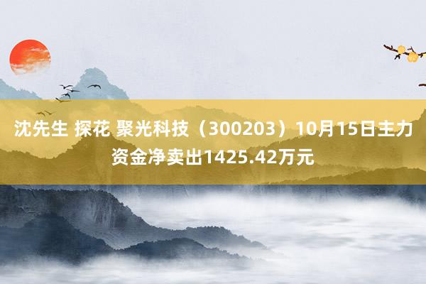 沈先生 探花 聚光科技（300203）10月15日主力资金净卖出1425.42万元