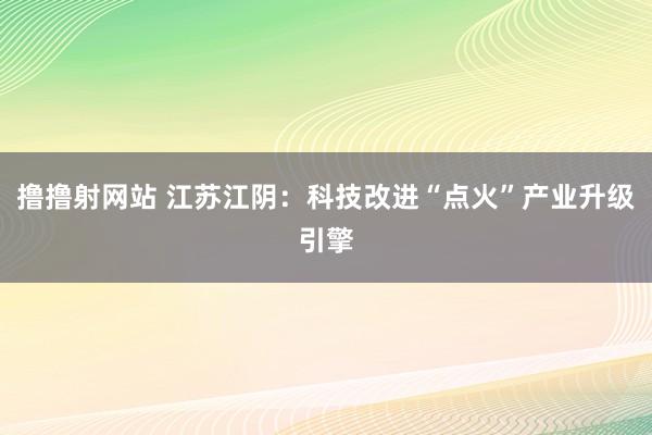 撸撸射网站 江苏江阴：科技改进“点火”产业升级引擎