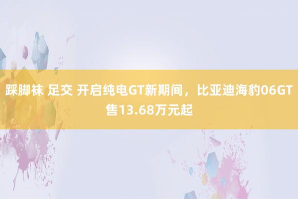 踩脚袜 足交 开启纯电GT新期间，比亚迪海豹06GT售13.68万元起