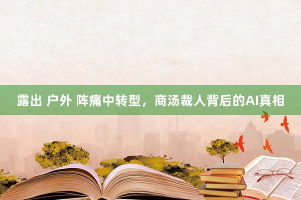 露出 户外 阵痛中转型，商汤裁人背后的AI真相