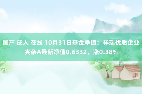 国产 成人 在线 10月31日基金净值：祥瑞优质企业夹杂A最新净值0.6332，涨0.38%