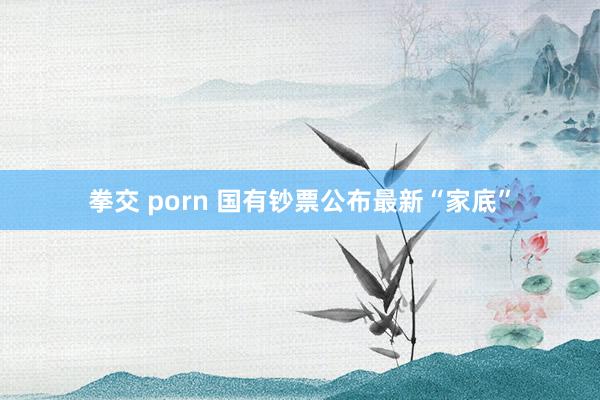 拳交 porn 国有钞票公布最新“家底”