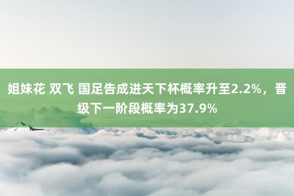 姐妹花 双飞 国足告成进天下杯概率升至2.2%，晋级下一阶段概率为37.9%