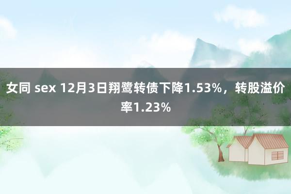 女同 sex 12月3日翔鹭转债下降1.53%，转股溢价率1.23%