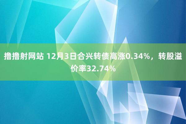 撸撸射网站 12月3日合兴转债高涨0.34%，转股溢价率32.74%