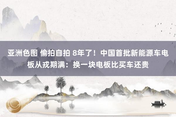 亚洲色图 偷拍自拍 8年了！中国首批新能源车电板从戎期满：换一块电板比买车还贵