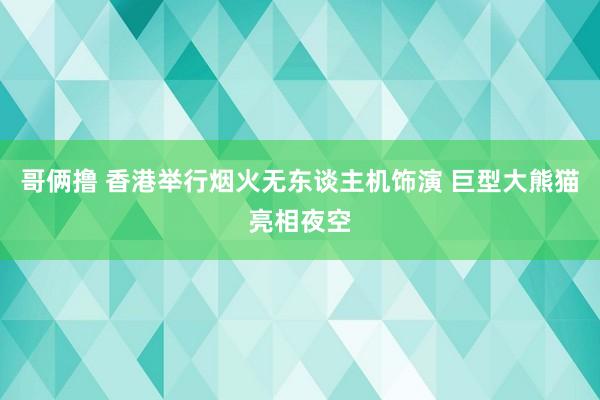 哥俩撸 香港举行烟火无东谈主机饰演 巨型大熊猫亮相夜空