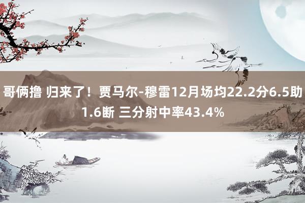 哥俩撸 归来了！贾马尔-穆雷12月场均22.2分6.5助1.6断 三分射中率43.4%