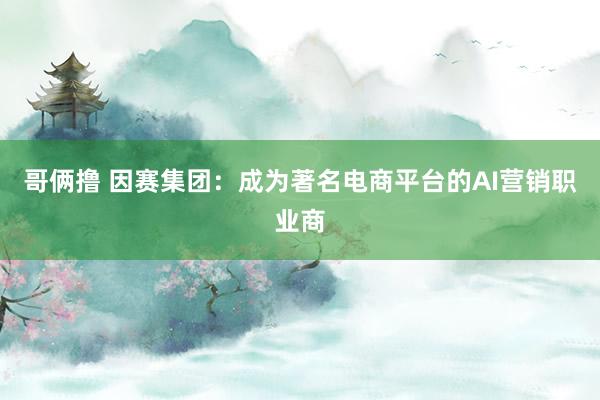 哥俩撸 因赛集团：成为著名电商平台的AI营销职业商